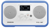 afbeelding van de Sangean DPR77 blauw tafelradio
